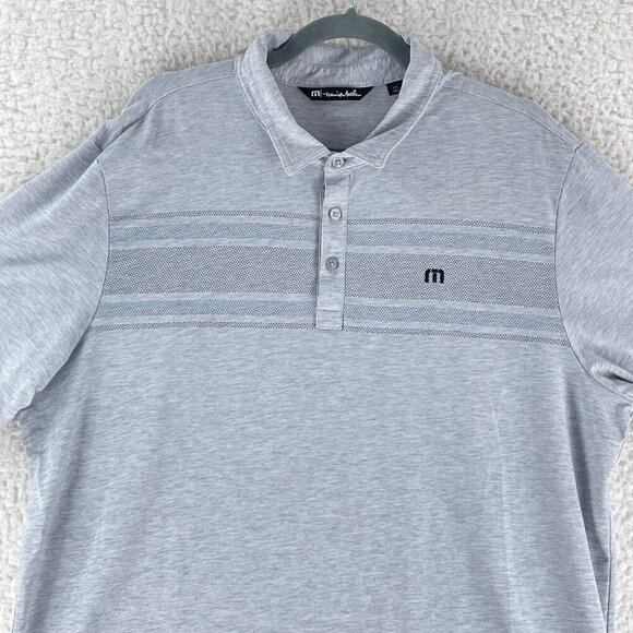 Travis Mathew Gray Brankroll Polo Shirt Mens Short Sleeve Collared Golf Size XXL - Picture 3 of 15